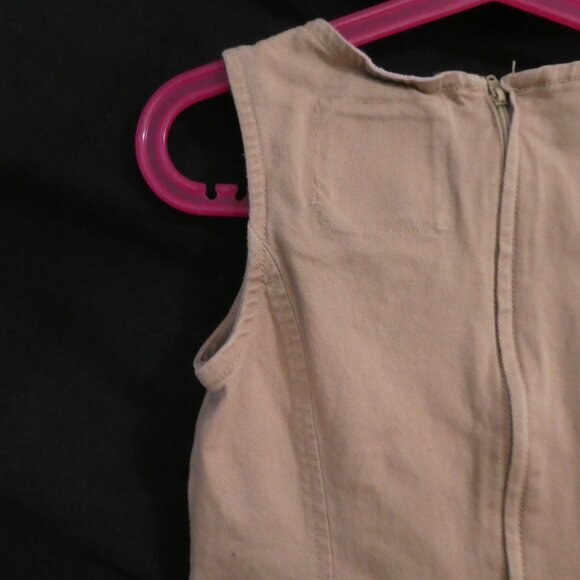 Y2K OLD NAVY Clothing Co. Uniform size 6 Sleeveless Cotton Dress Zip-Up Back - Picture 10 of 16